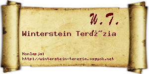 Winterstein Terézia névjegykártya